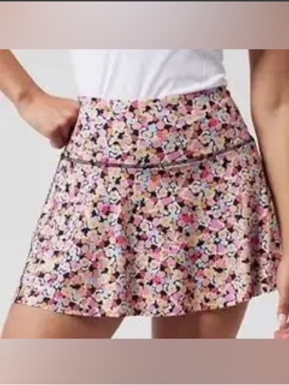 NEW Athleta Ace Tennis Skort medium Volley Floral Luneria Athletic Pickleball